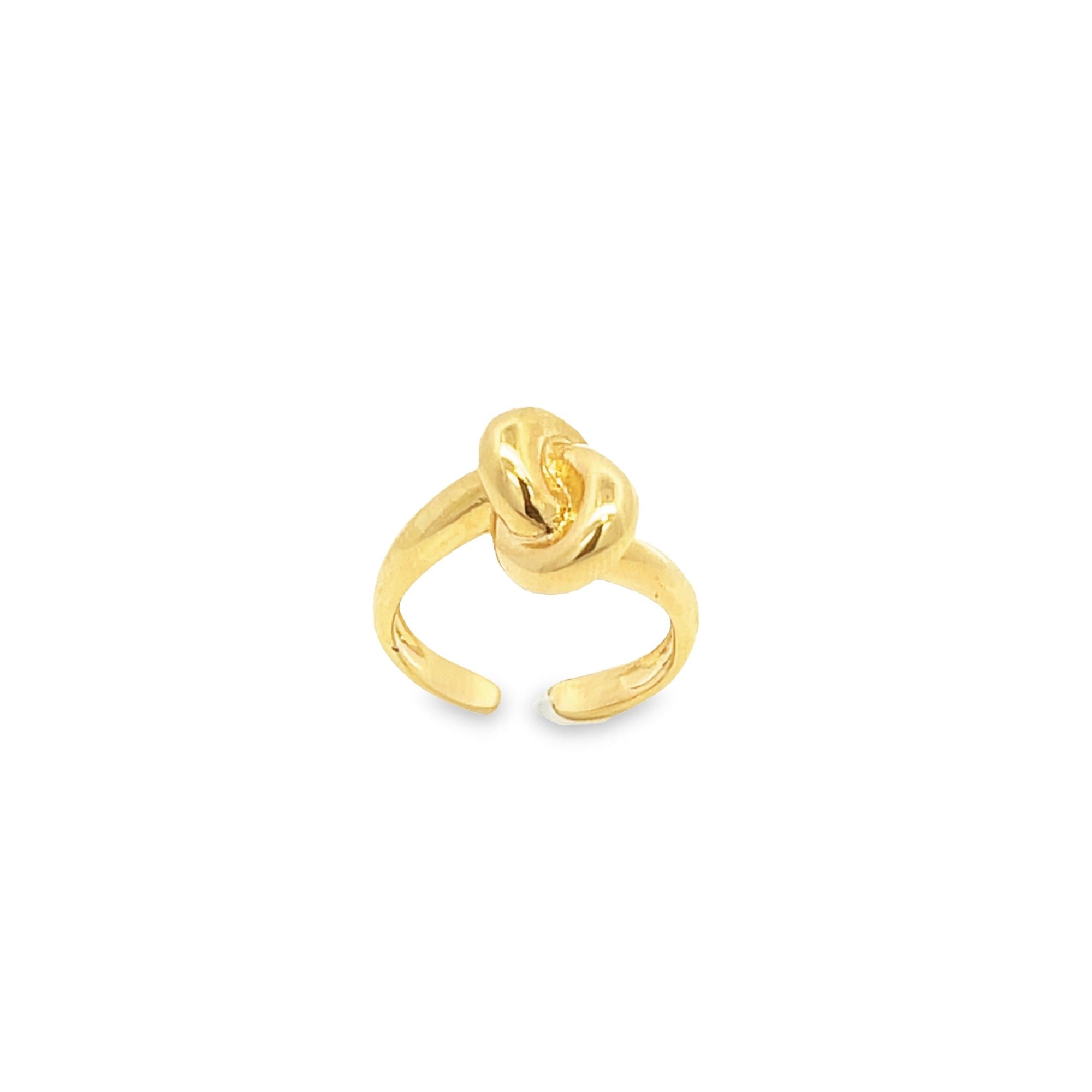 18K Gold Filled Thick Knot Ring (D134)-0