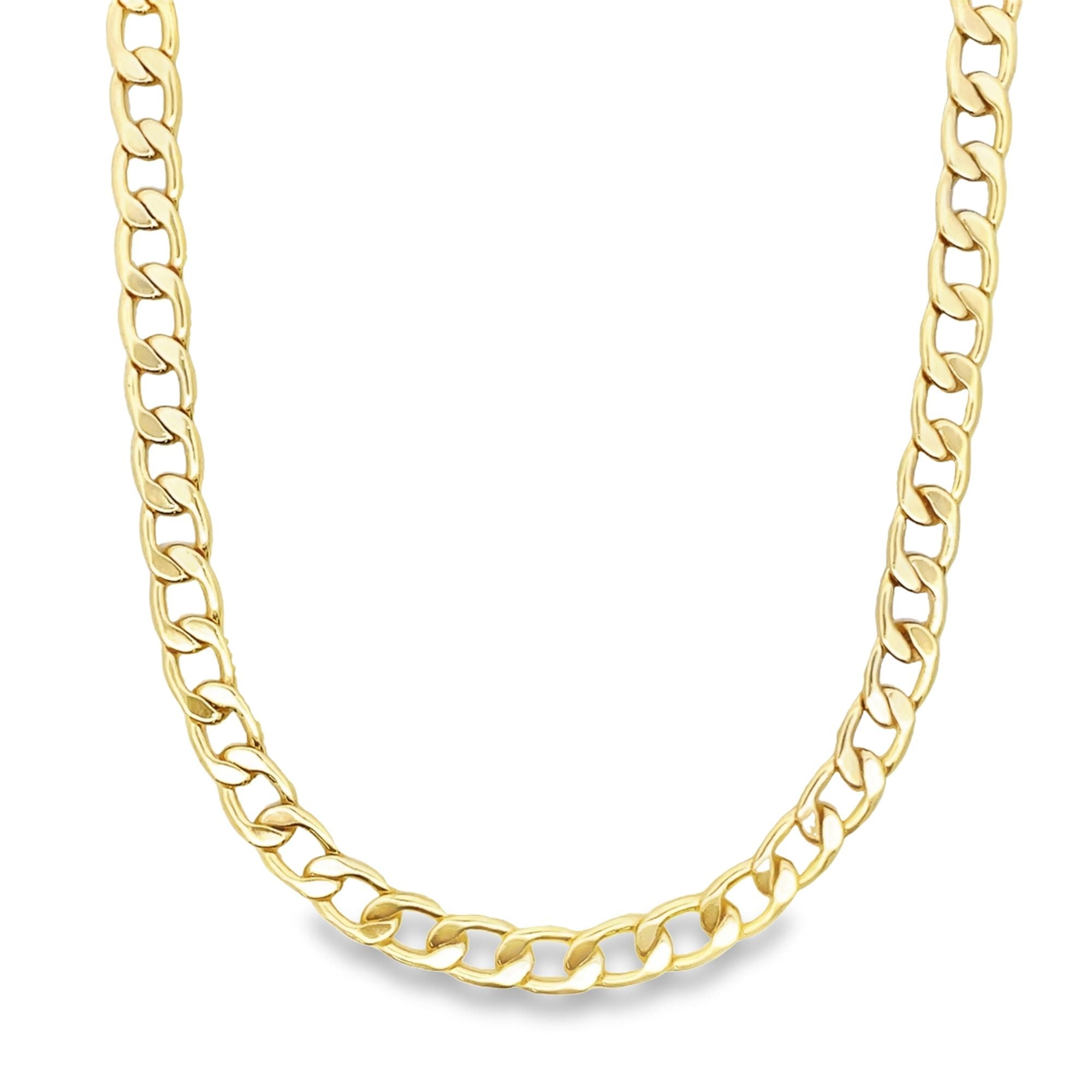 18K Gold Filled Thick Curb Link Bracelet (H62)(I14A)(E147)-2