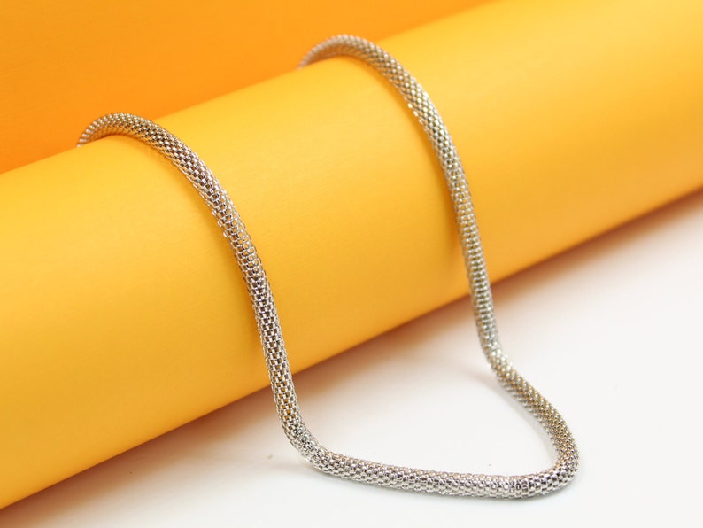 18K Gold Filled Round Mesh Bracelet Chain (I357A)-3