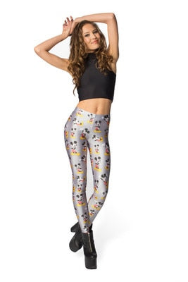 Active Women Minnie Mickey Yoga Gym Leggings Athletic Women Sport Clothing-9
